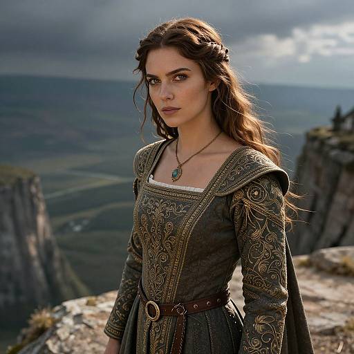 Medieval Elegance on Mystical Cliff