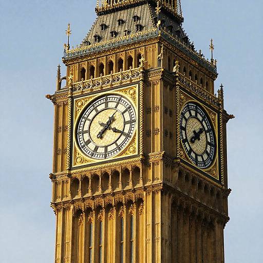 Big Ben Clock Tower Golden Glow