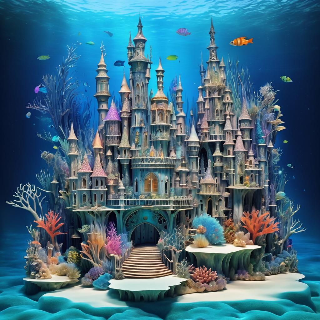 Surreal Underwater Driftwood Castle