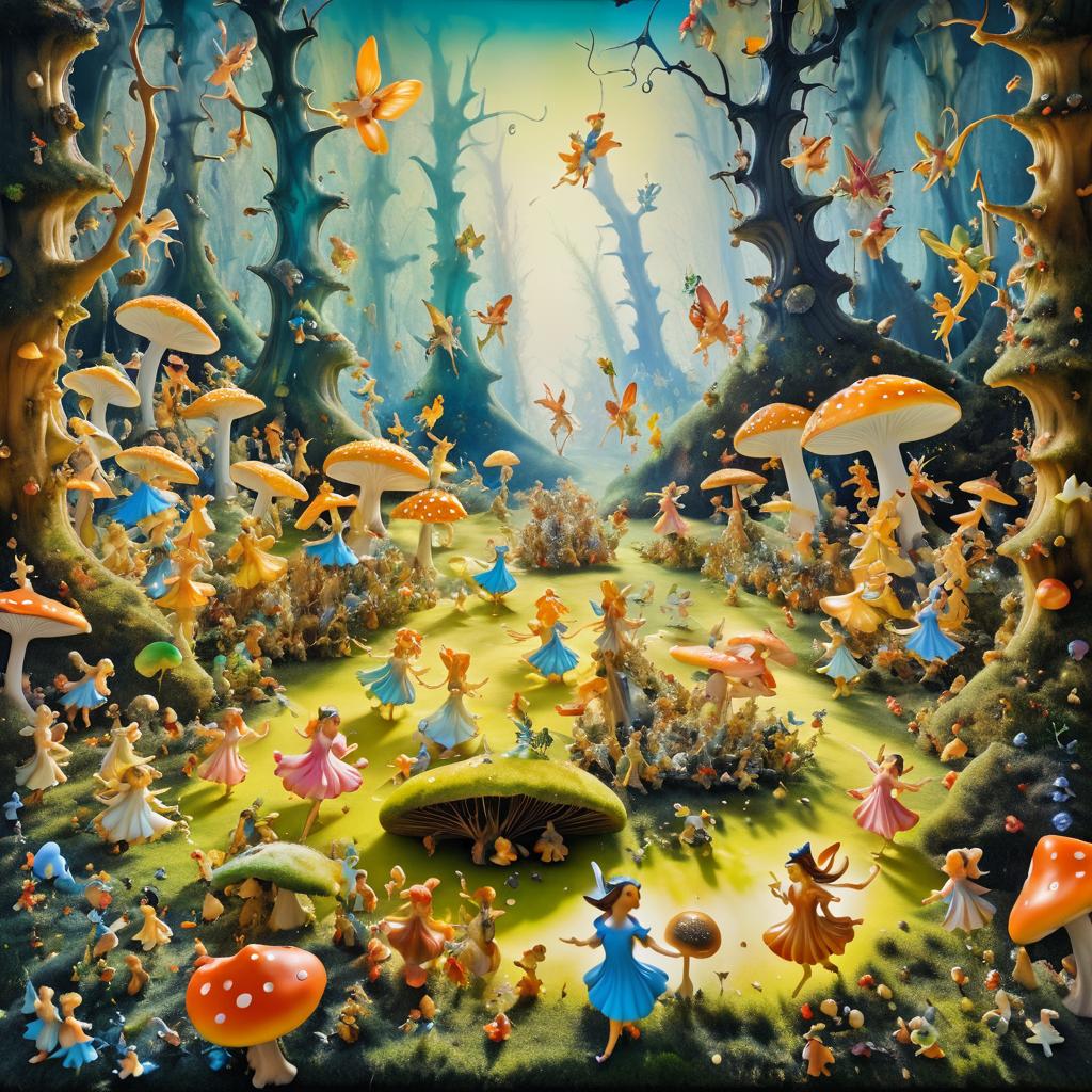 Surreal Fairy Frolic in Enchanted Forest