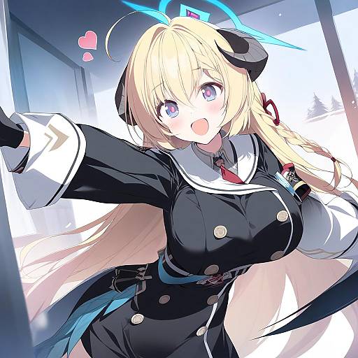 Illustration of Akari (blue archive), blue archive in the style of Karory