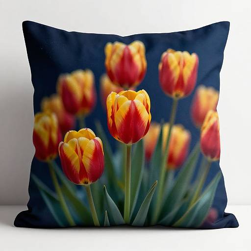 Tulip Flowers Printed Pillow