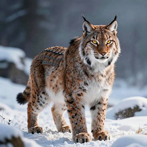 Confident Male Lynx Furry Warrior