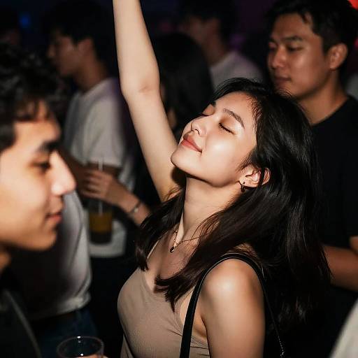 Vibrant Nightclub Scene with Joyful Revelers