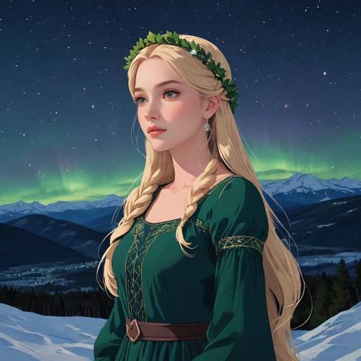 Enchanting Solo Girl Under Starry Sky