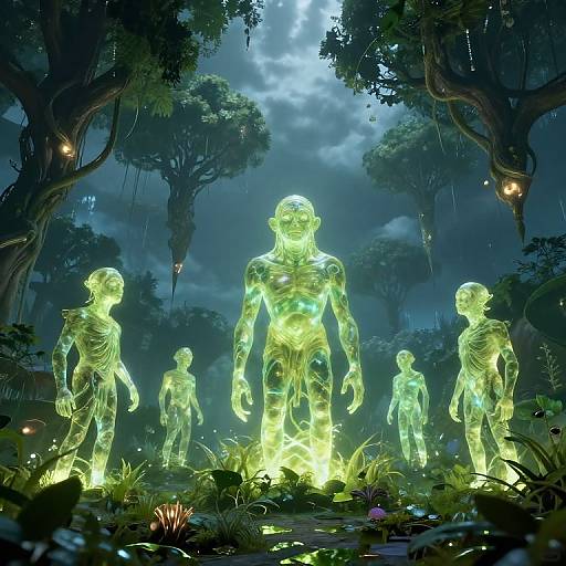 Liquid Light Golems in Sky Garden