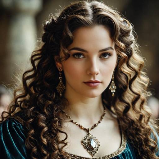 Medieval Woman with Elegant Jewelry