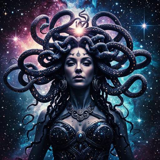Medusa in a Glittering Supernova Scene Medusa in a Glittering Supernova Scene