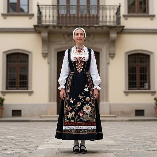 Woman in European Traditional Dress