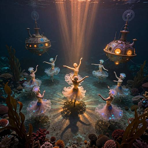 Ethereal Underwater Luminescent Dance