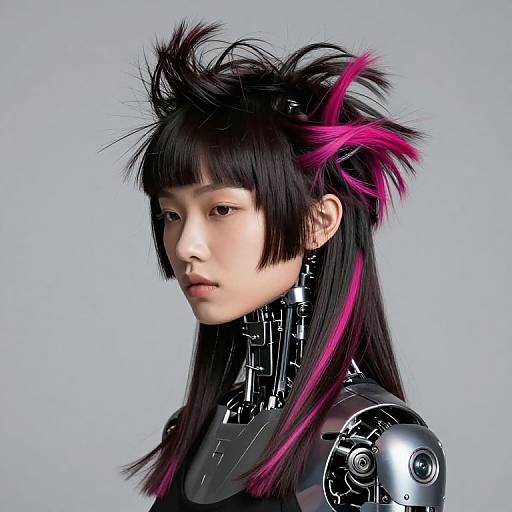 Avant-Garde AI Hairstylist Portrait