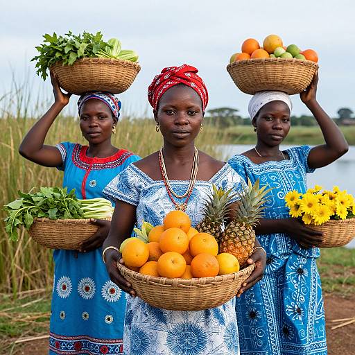 Gullah Women with Traditional Baskets