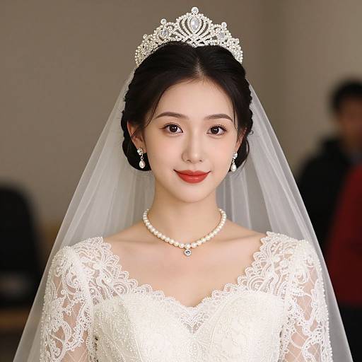 Elegant Bride in Wedding Attire
