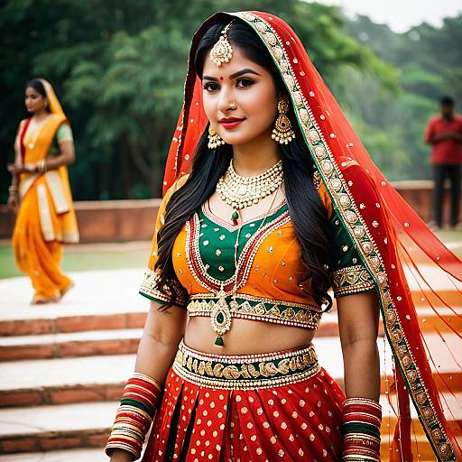 Elegant Indian Bride in Traditional Attire