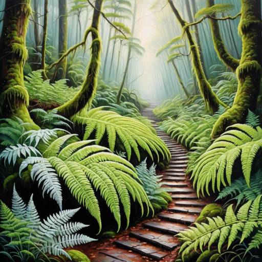Enchanting Dreamy Forest Path Scene