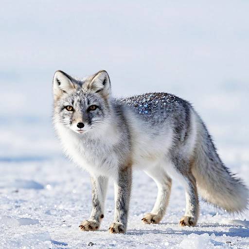 Majestic Arctic Fox on Icy Plateau