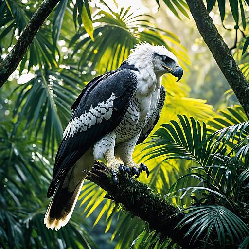Harpy Eagle in Amazon Rainforest Canopy