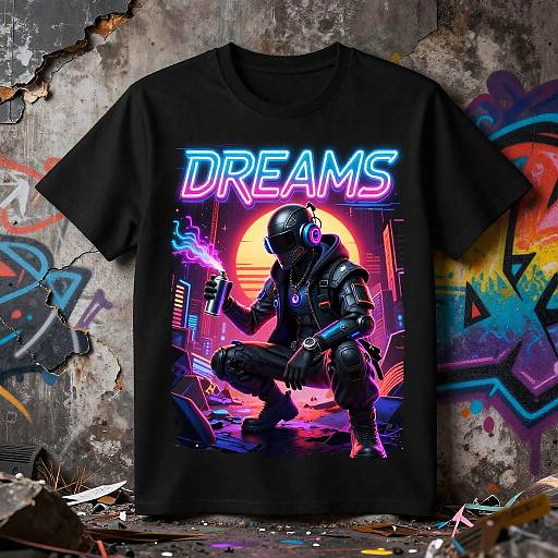 Neon Dreams Futuristic Street Art