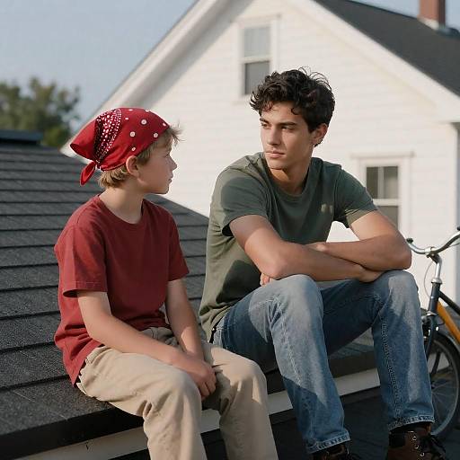 Capturing a Moment on the Rooftop