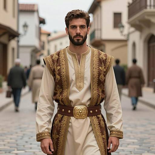 Man in Historical Middle Eastern Noble Costume
