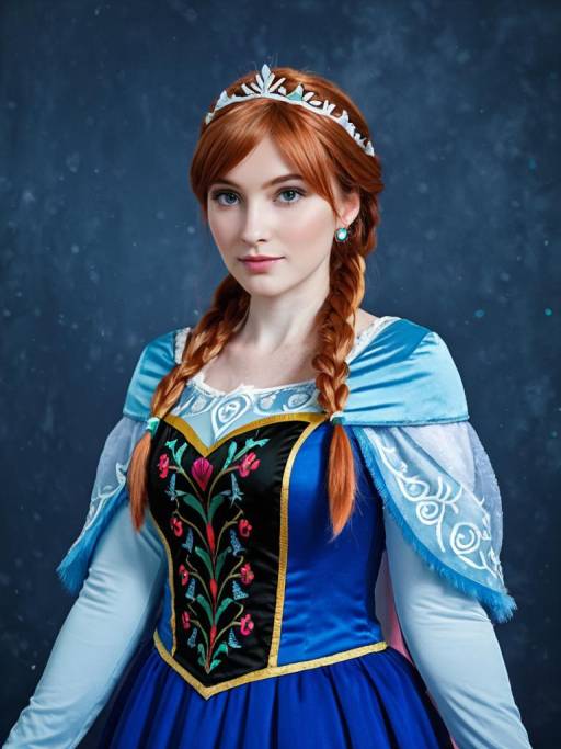 Woman in Frozen Anna Costume