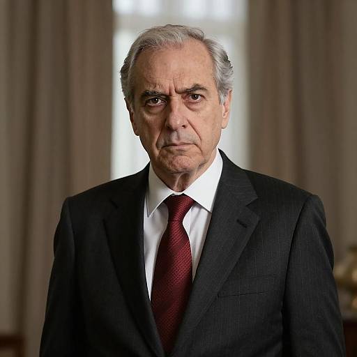 Serious Middle-aged Man in Formal Suit