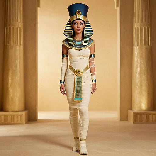 Nefertiti Pharaoh Costume Portrait