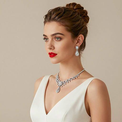 Elegant Bride with High Bun Portrait