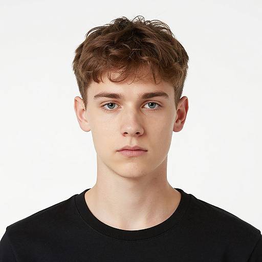 Portrait of Young Man with Serious Expression