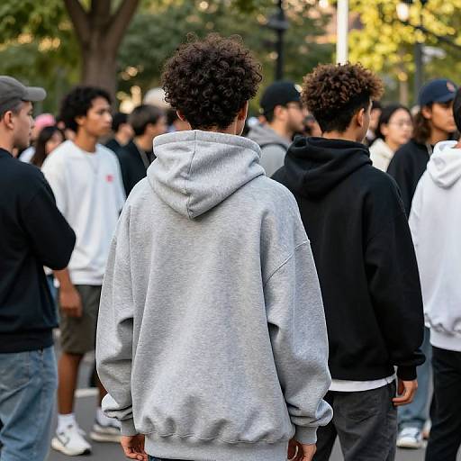 Diverse Group in Streetwear Hoodies