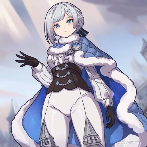 Illustration of Akershus fortress (oshiro project), oshiro project:re in the style of Nero augustus