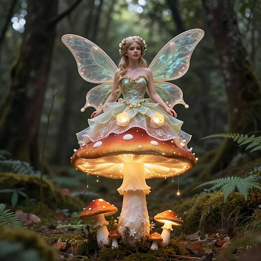 Glowing Mushroom Fairy Dress