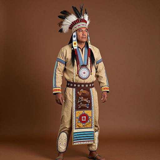 Man Wearing Jatayu Native Costume