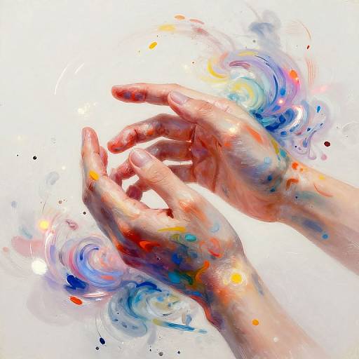 Expressive Painterly AI Art Hands