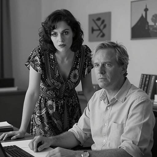 Intense Black and White Portrait of a Couple