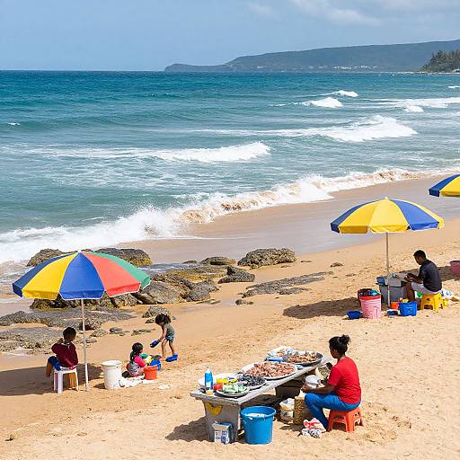 Vibrant Matara Beach Tropical Scene