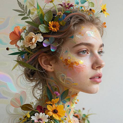 Abstract Human-Nature Fusion Art