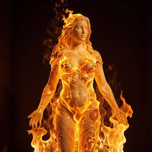 Flaming Wax Figure Woman