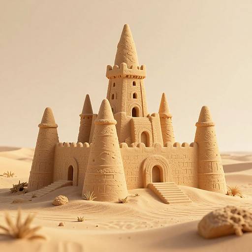 Surreal 3D Sandcastle Rockscape