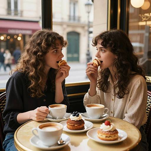 Cozy Vintage Cafe Scene in Paris