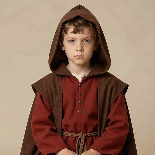 Realistic Portrait of a Medieval Boy