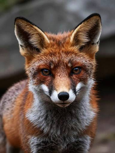 Detailed Red Fox and Gorilla Portrait