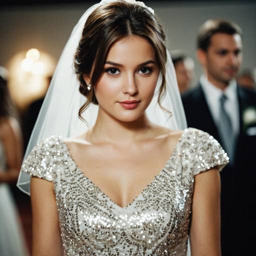 Bride in Sequin Dress