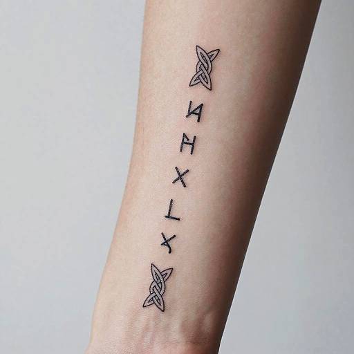 Minimalist Norse Runic Wrist Tattoos