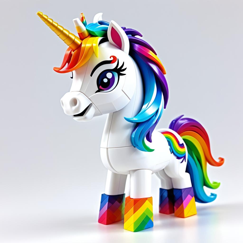 Vibrant Unicorn Minifigure Avatar Design