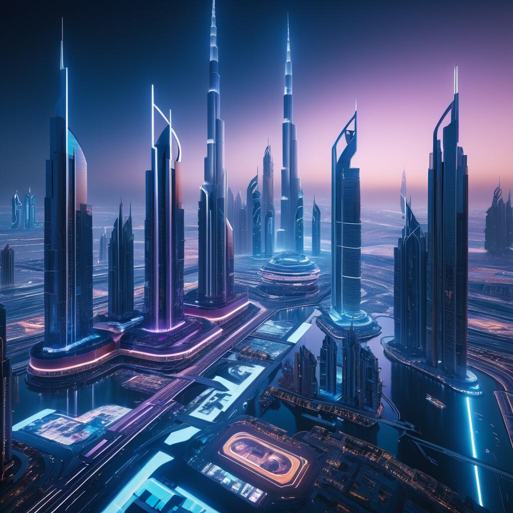 Hyperrealistic Cyberpunk Dubai in 8K