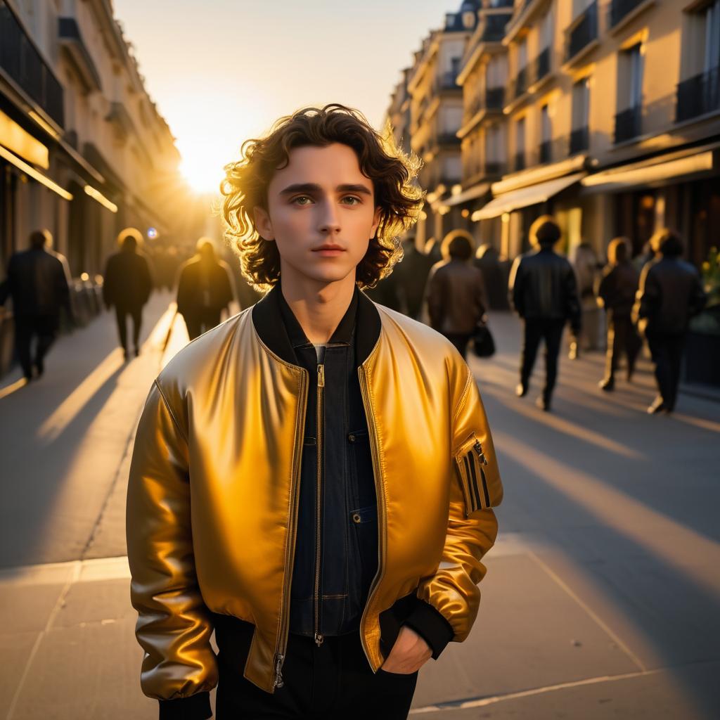 Candid Golden Hour Shot of Timothée Chalamet