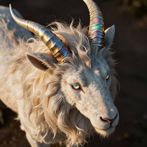 Mythical Creature with Iridescent Horn