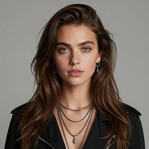 Elegant Portrait of a Mullet Woman