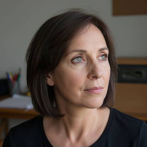 Serene Middle-Aged Woman in Morning Light